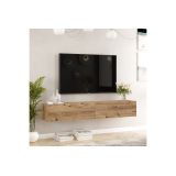 Mueble de TV de Pared moderno Color Roble con 2 Cajones