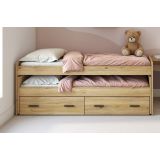 Cama Nido Juvenil Doble con Cajones de Almacenaje, 202,6 cm de largo