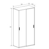 Armario ropero Para dormitorio con 2 puertas correderas